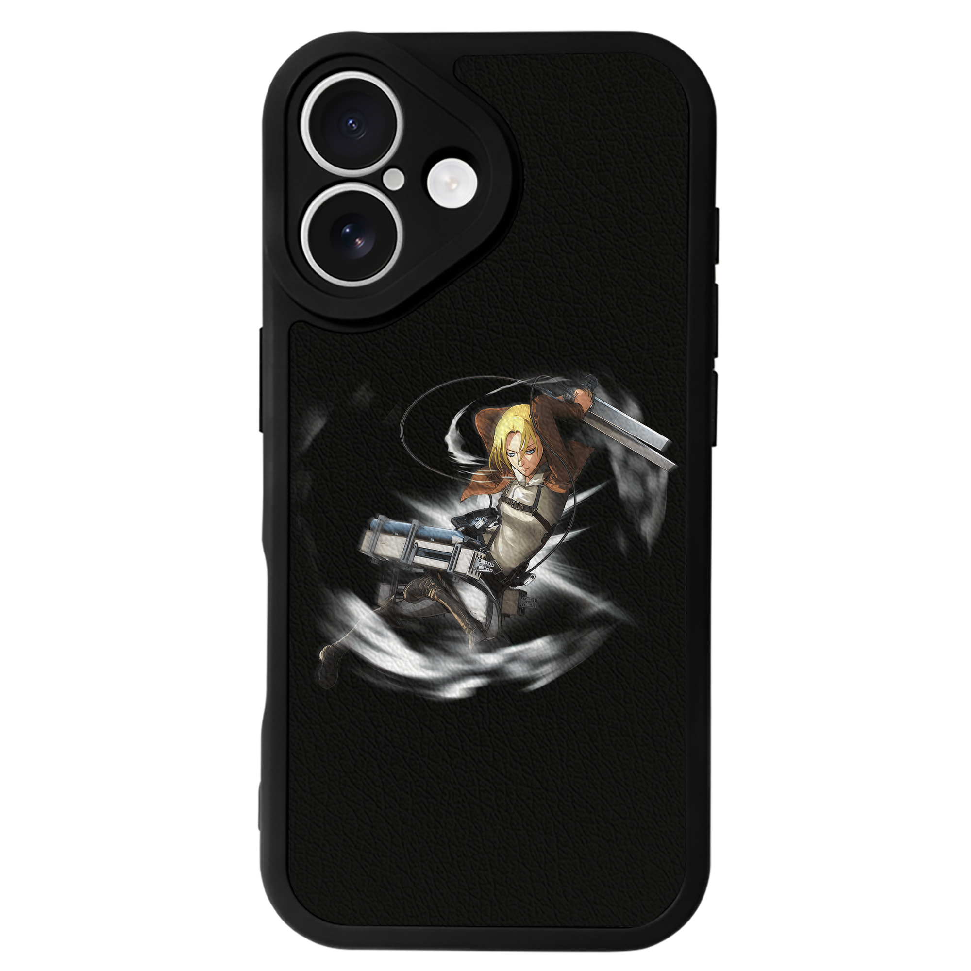 （画像用） 進撃の巨人 アニ・レオンハート Attack on Titan Annie Leonhart 【iPhone 16シリーズ対応】シリコンスマホケース（レザー調） 材質：シリコン